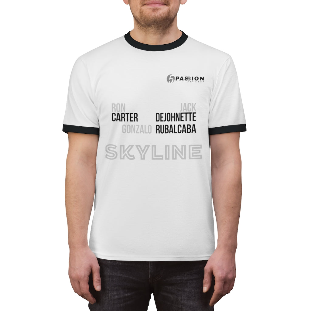 Skyline' Unisex Ringer Tee, Skyline main artist names