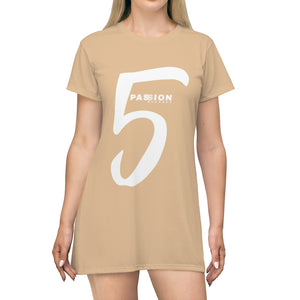 5 Passion Records Women's All Over Print T-Shirt Dress - 5 Passion Records